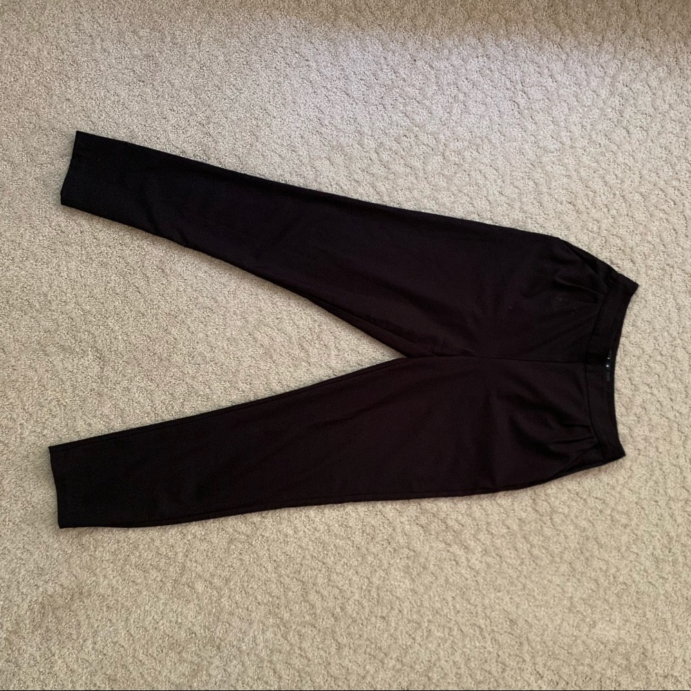 Black straight leg ankle dress pants